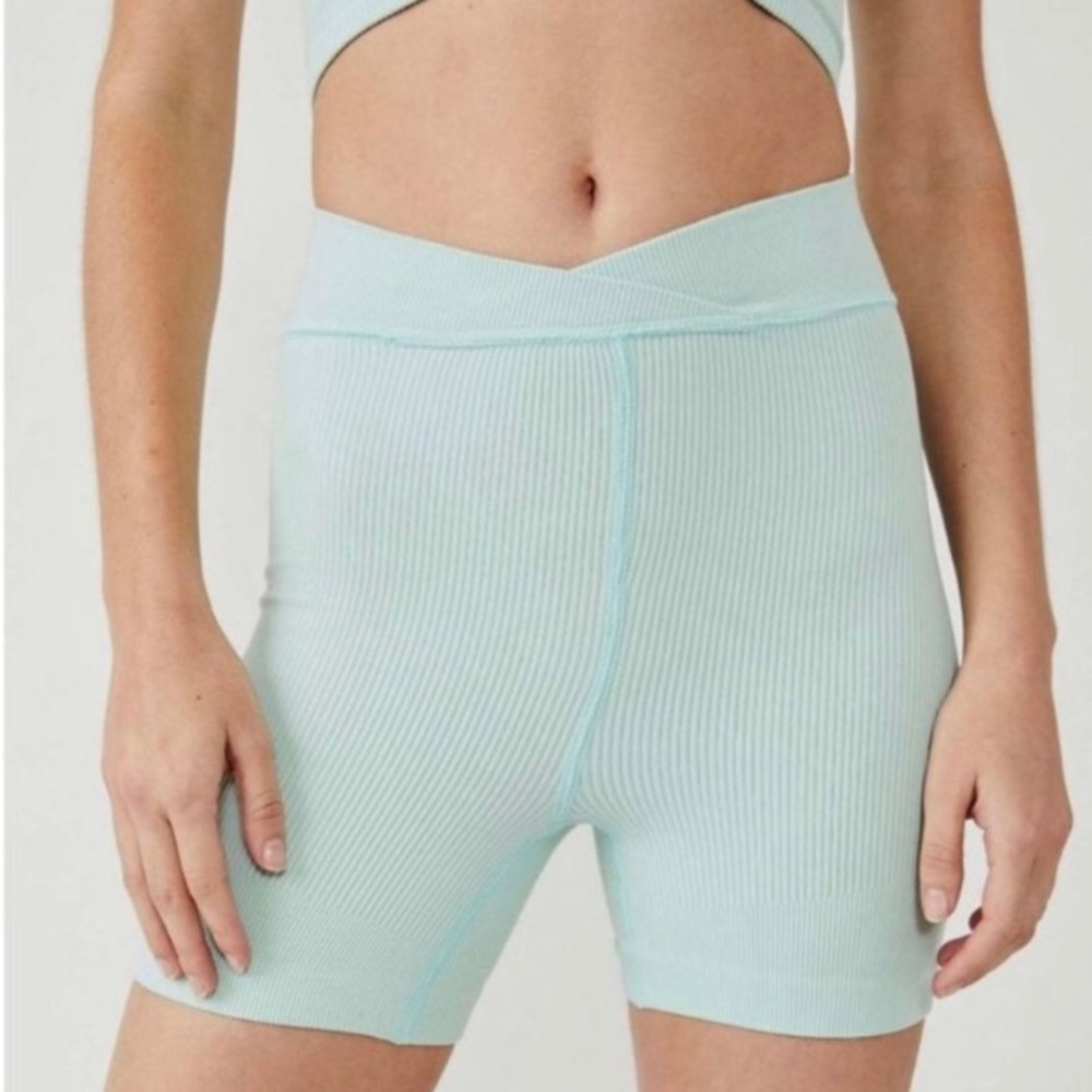 free people turquoise mint NWT free throw shorts